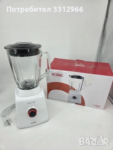 блендер Solac ProMixter 1300W, модел BV5729 стъклена кана 1.5литра, снимка 3 - Блендери - 54481356