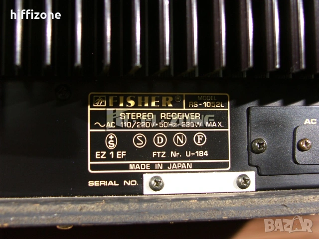 Ресивър   Fisher rs-1052l , снимка 10 - Ресийвъри, усилватели, смесителни пултове - 54053750
