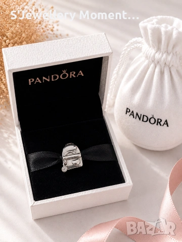 Pandora 925 сребърен талисман раничка , снимка 3 - Гривни - 38888190