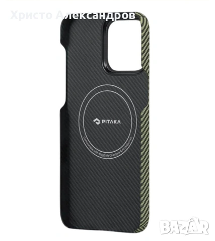 Кейс Pitaka Fusion Weaving MagEZ Case 3 за iPhone 14/15 Plus (6.7"), 600D Aramid Fiber #25, снимка 6 - Калъфи, кейсове - 54543677