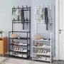 Мултифункционална етажерка за обувки и закачалка, снимка 3