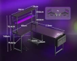 L бюро Coleshome LED 110x80 с контакти черно, снимка 3