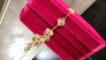 Van Cleef & Arpels VCA 5 Motifs Gold Clear Vintage Alhambra Дамска Гривна, снимка 5