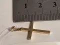 Златна висулка кръст 0,94гр., снимка 2
