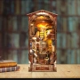 3D дървен пъзел с Led осветление DIY Book Nook Kit – Magic World древна вълшебна стая - НОВ, снимка 1
