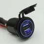 Двоен USB адаптер за вграждане 2x2.1A, 12V/24V, водоустойчив панел за камион, АТВ, лодка 10035, снимка 4