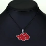 Метално колие Naruto Akatsuki Red Cloud 3.5 см – Аниме аксесоар, косплей, подарък за фенове 10154, снимка 7