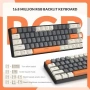 Механична клавиатура Yindiao T8 RGB 60% Brown, снимка 3