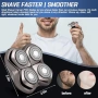 Нова Резервна 4D глава с ножчета за Skull Shaver мокро сухо бръснене мъже, снимка 6