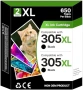 Нови Черни Касети HP 305 XL Комплект 2 броя До 650 Страници за принтер DeskJet 2700 2800 Envy 6000, снимка 1