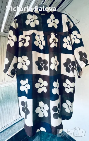 Овърсайз риза или туника от 100% луксозна естествена коприна Pure Silk, размер XL, снимка 5 - Ризи - 55450009