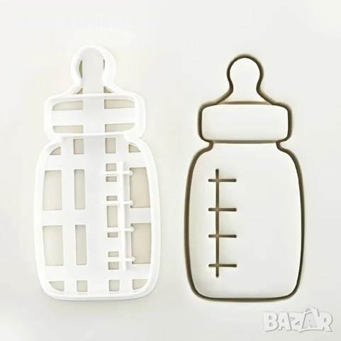 Бебе бебешко шише бутилка пластмасов резец тесто бисквитки фондан декорация торта 