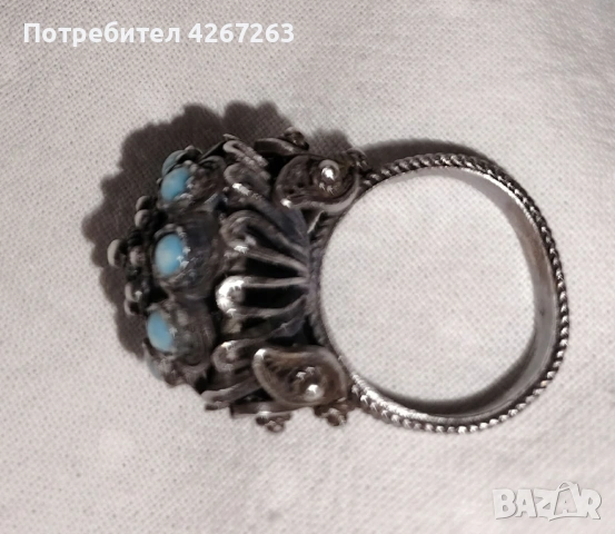 Сребърен пръстен корона Царство България, снимка 4 - Пръстени - 50986412