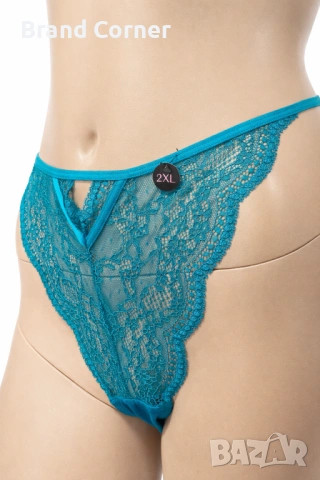 Hunkemöller дантелено дамско долнище 2XL в тюркоазено син цвят, снимка 2 - Бельо - 54533026