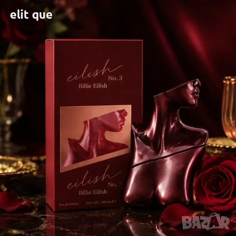 Billie Eilish No. 3 Eau de Parfum 100 мл – Луксозен дамски парфюм с червена касис, роза, ванилия и с, снимка 2 - Дамски парфюми - 55338597