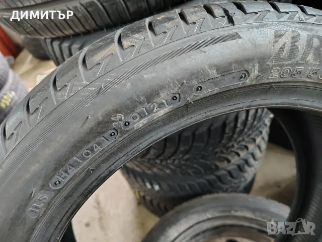 2бр.летни гуми BRIDGESTONE 205 50 17 DOT21 цена за брой, снимка 5 - Гуми и джанти - 55656046