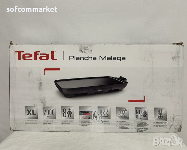 Електрическа грил скара Tefal CB501812 Plancha Malaga (6м. гаранция), снимка 9 - Скари - 55120662