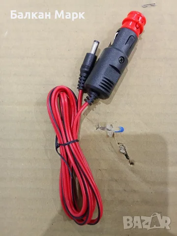 Автомобилен кабел захранване 12V 24V с универсален DIN щепсел за запалка и DC жак