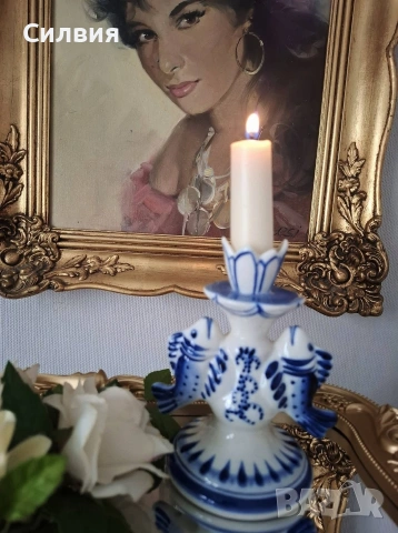 Свещник Гжел (Gzhel)