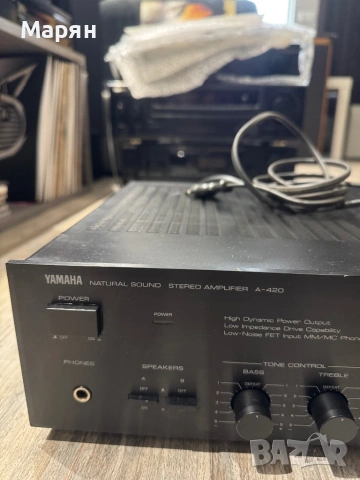 Усилвател Yamaha A-420, снимка 2 - Ресийвъри, усилватели, смесителни пултове - 54568405