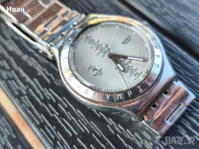 Кварцов часовник Swatch Irony Big, наречено „Swagmen White“, снимка 5 - Мъжки - 54821323