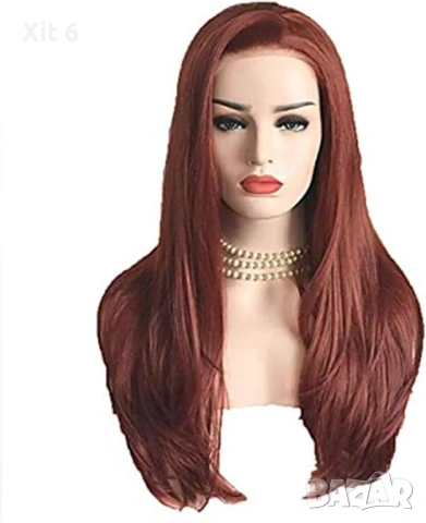 Дълга лейс фронт перука леко чуплива, снимка 3 - Аксесоари за коса - 54249147