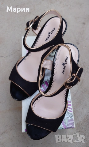 Елегантни велурени сандали, снимка 5 - Сандали - 51003036