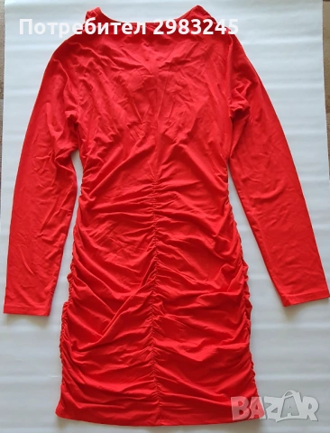 Дълга червена рокля, снимка 2 - Рокли - 54293991