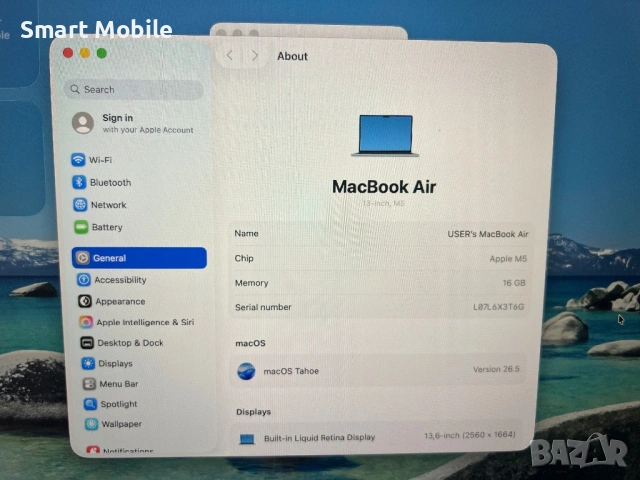 Apple MacBook Air (13‘ , M5) 512/16GB, снимка 4 - Лаптопи за работа - 54690264