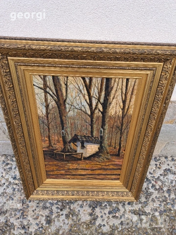 голяма авторска картина горски пейзаж , снимка 11 - Картини - 54017389