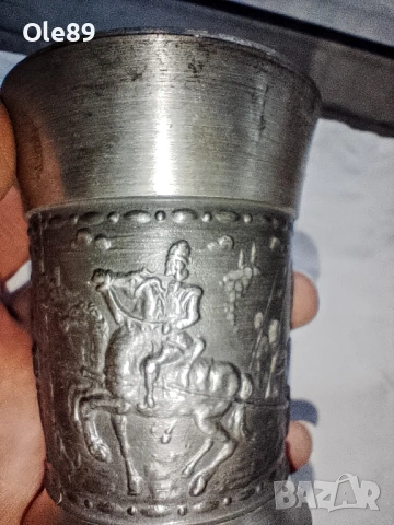 Немски колекционни чаши-(сплав-калай/сребро), снимка 4 - Антикварни и старинни предмети - 54639263