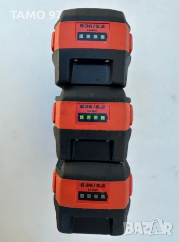 Hilti B 36/5.2Ah - 3 броя батерии 36V 5.2Ah с индикатор, снимка 4 - Други инструменти - 54862370