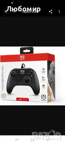 PowerA Advantage кабелен контролер за Nintendo Switch 2 - черен, официално 