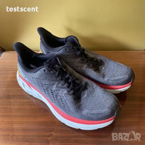 Оригинални HOKA Clifton 8 Running Shoes - EU 46 UK 11.5 - Anthracite антрацит, снимка 2 - Кецове - 36906890