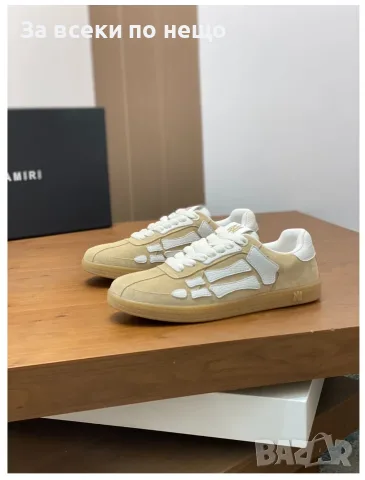 Amiri Skel Top Low Suede Beige Дамски Маратонки👟Мъжки Маратонки Код ch36