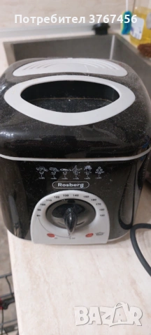 Фритюрник Rosberg R51980B black, 1 л. вместимост, 950W