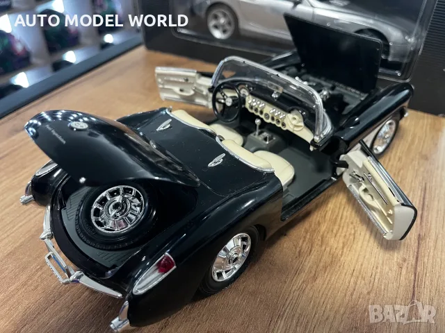 Метална колекционерски модел BBURAGO CHEVROLET CORVETTE 1957 1:18 54.76 лв. / 28 €, снимка 5 - Колекции - 55507694