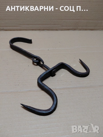 Соц Стар Ръчно Кован Ченгел За Дране На Животни. НОМЕР 1765., снимка 2 - Антикварни и старинни предмети - 54072763