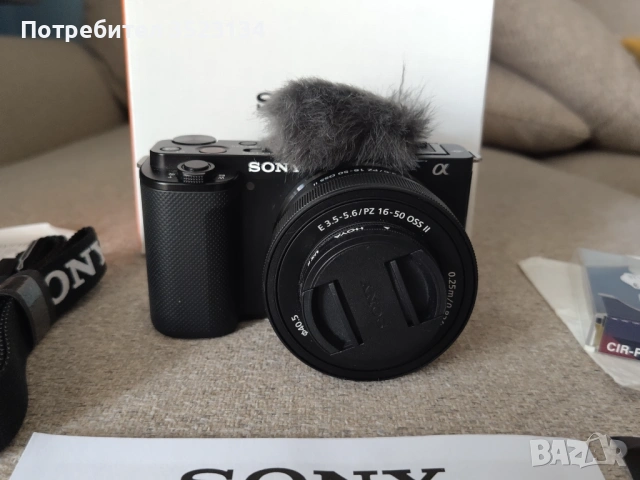 КАТО НОВ! Sony ZV-E10 + Обектив 16-50mm (В Гаранция, на 1261 кадъра + Карта и Филтър), снимка 2 - Фотоапарати - 54879047