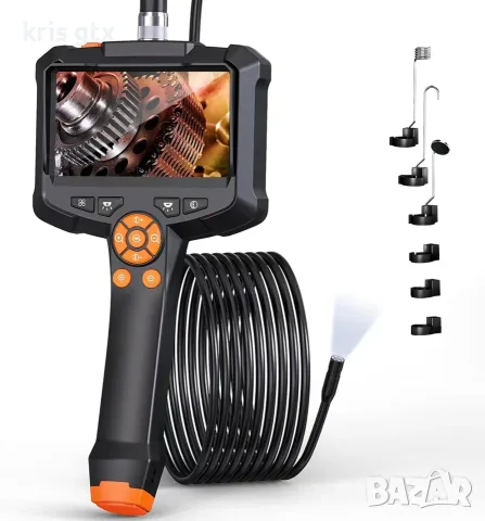 Индустриална ендоскопска камера 8mm дължина 15m IP67 4.3in Screen 8 LEDs Waterproof, снимка 4 - Аксесоари и консумативи - 55480320
