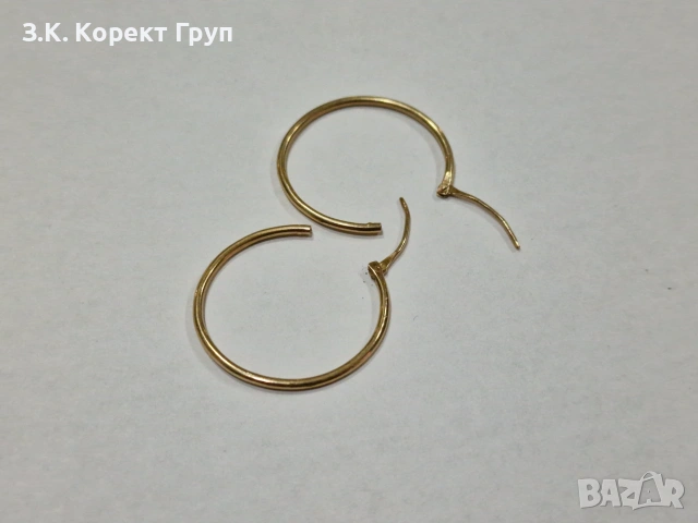 Дамски златни обеци 14К 585 / 2,83 гр., снимка 4 - Обеци - 55272201