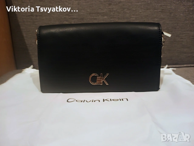 Дамска кожена чанта Calvin Klein