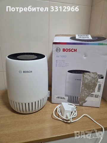 Пречиствател за въздух Bosch Air 1000 с компактен цилиндричен дизайн. 