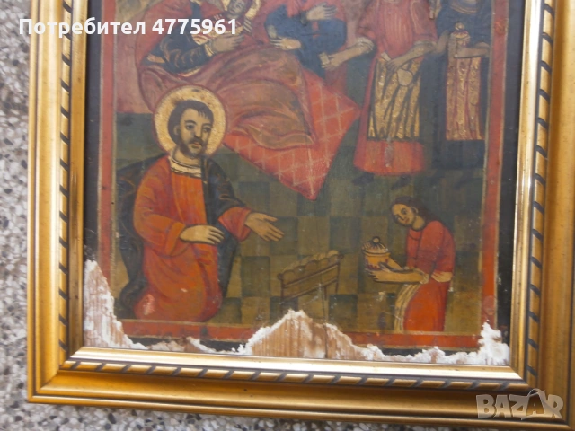 Стара българска икона 18-19в., снимка 3 - Икони - 54494235