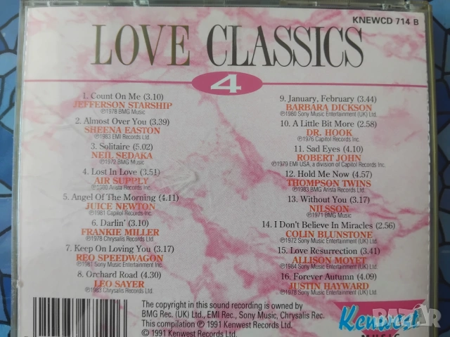 Love Classics 4 - оригинален диск музика, снимка 2 - CD дискове - 54715515