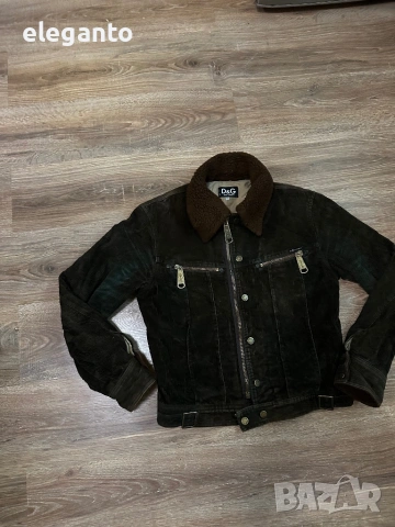 Оригинално мъжко Vintage 90'с яке D&G Dolce e Gabbana  Ribbed corduroy Jacket , L размер , снимка 3 - Якета - 54580715