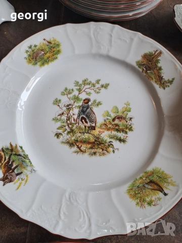 чешки ловен порцеланов сервиз Bernadotte Bohemia , снимка 6 - Сервизи - 54213343