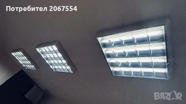 3 броя много запазени осветителни неонови тела за офис