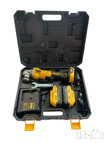 нов Акумулаторен Ъглошлайф KrafTRoyal 36V 8,0AH x2 Батерии и зарядно
