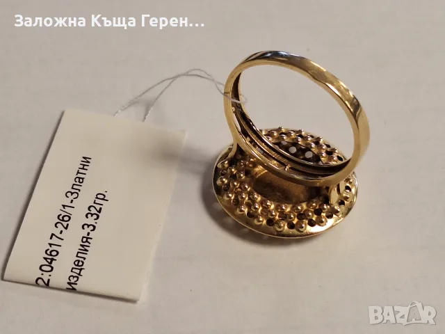 Дамски златен пръстен 3,32гр., снимка 3 - Пръстени - 55527608
